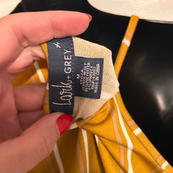 Lark + Grey striped yellow two piece set - Picture 7 of 8